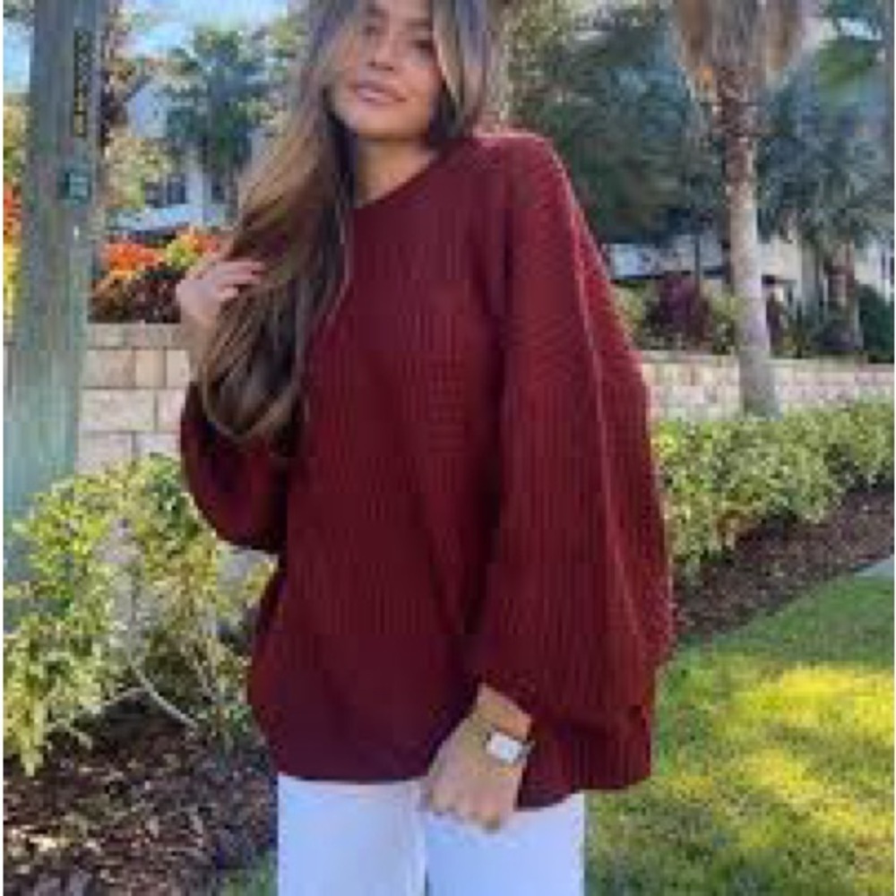 Grey Bandit Women's Burgundy Sweater